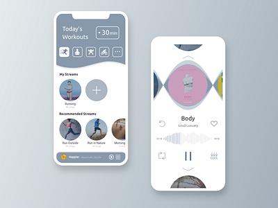 Daily UI | D09 Music Player app design ui