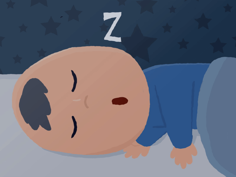 Sleeping Baby 2d animation after effect animation baby bed cute dad family illustration loop animation mom motiongraphics sleep