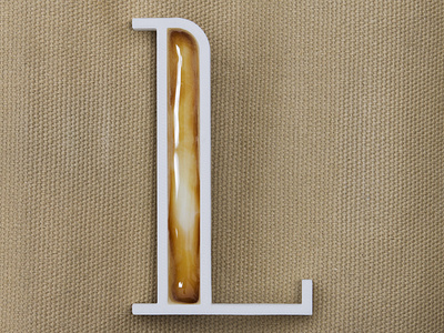 L for Latte Macchiato (Milk and Coffee) 36 days 36 days of type 3d 3d printer 3d printing 3d project a letter a day blender coffee dribble l letter lettering milk photography real typo typography vector work