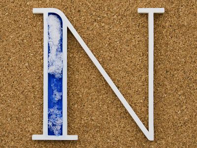 N for Neve (Snow) 36days 36daysoftype 3d print 3d printer 3d project blender dribbble letter lettering n photography project real snow typo typography vector water work