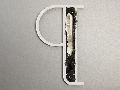 Q for Quarzo (Quartz) 36days 36daysoftype 3d 3d art 3d letter 3d object 3d print 3d printing blender dribbble letter lettering project q quartz real typo typography vector work