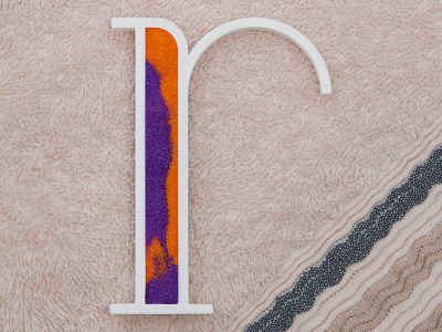 R for Relax (Relax) 36 days 36 days of type 3d 3d art 3d object 3d print 3d printer bathroom blender dribbble letter project r real relax sand spa typo typography work