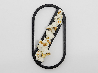 Zero for Popcorn (Popcorn) 0 36days 36daysoftype 3d art 3d print 3d printer 3d printing blender dribbble letter mais number popcorn project real render simple typo typography zero