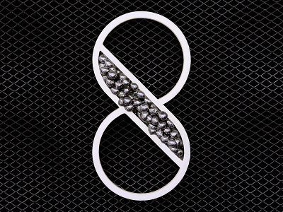 Eight for Metaball (Metaball) 36days 36daysoftype 3d 3d art 3d number 3d print 3d printing 8 black blender dribbble eight metaball number project real render rendering typo typography