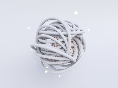 Circle Repetition Clay 3d 3d art abstract blender c4d circle clay clean concept cycles glitch glitch art illustration light particle particles render rendering repeat white