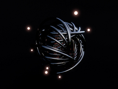 Circle Repetition 3d 3d art abstract black blender c4d circle clean concept cycles dark glitch glitch art illustration light particle particles render rendering repeat