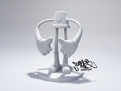 Fat Cap Clay 3d 3d art 3d character 3d character modeling 3d illustration blender c4d character character design clay cycles design doodle render rendering simple street street art white writer