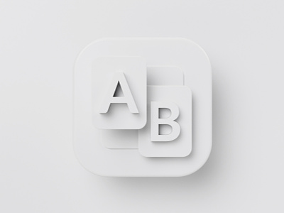A/B Testing Icon for Rule Communication - Clay 3d 3d icon blender c4d cinema 4d clay cycles icon icon set icons illustration ios mail marketing newsletter octane round rounded test white