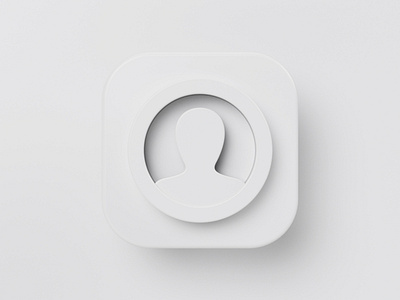 User-Friendly Icon for Rule Communication - Clay 3d 3d icon b3d blender c4d cinema 4d circle clay clean concept friendly icon icon set ios octane profile render round user white