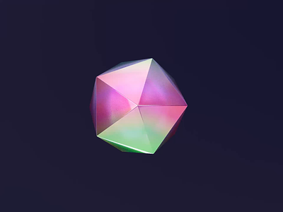 Gem 3d 3d animation animation blender cinema 4d clean crystal diamond gem gemstone geometry glassy glossy green jewelry motion motion design motion graphics pink render