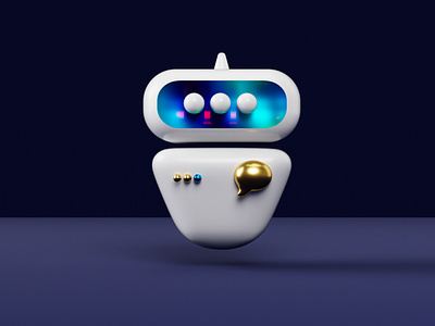 Robot 3d 3d icon 3d illustration ai blender bot c4d cinema4d concept cycles dark icon icon set illustration octane render robot robotics robots smart