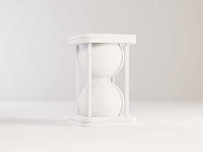 Hourglass - Clay 3d 3d art blender c4d clay concept cycles hourglass icon icon set illustration render rendering time ui ux white