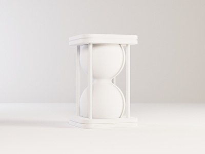 Hourglass - Clay 3d 3d art blender c4d clay concept cycles hourglass icon icon set illustration render rendering time ui ux white