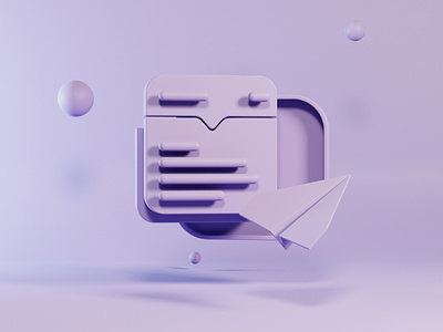 Deliver Customized Newsletters - Clay 3d 3dicon 3dillustration automation blender c4d cinema 4d clay cycles design icon icon set icons illustration mail octane render simple ui web
