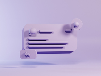 Automatic follow-ups - Clay 3d blender c4d clay concept cute cycles design done follow follow ups illustration message popup render simple sms success ui violet