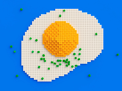 pixel egg 3d 3d illustration 3d modelling 3dart artwork blender3d egg lowpoly pixel pixelart pixels render voxels