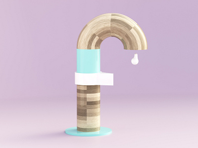 F for Faucet 36daysoftype 3d abstract art artwork blender3d c4d colour digital art illustration letter lettering letters material render simple texture type typography vector