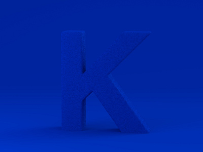 K for Klein 36daysoftype 3d 3dart alphabet art blender blue digital art dribble illustration k klein letter lettering render simple type typography vector vector art