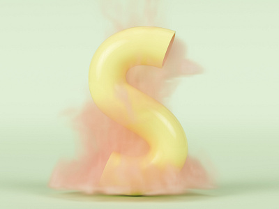 S for Smoke 36daysoftype 3d 3d art alphabet blender cycles dribble illustration letter lettering render s simple smoke typo typography vector