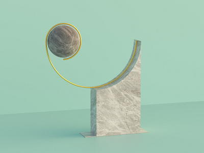 One for.... 1 36daysoftype 3d 3d art 3d illustration blender cycles dribble gold illustration marble number one render rendering simple slate typography vector