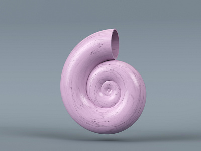 Six for... 36daysoftype 3d 3d art 3d illustration blender cycles dribble fossil illustration number numerology pink render shell simple six typography vector