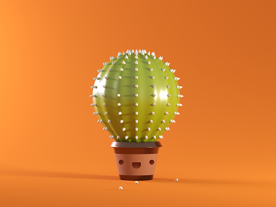 Balloon Cactus 3d 3d art 3d character 3d illustration balloon blender blender 3d c4d c4dart cactus character character design cycles doodle dribbble illustration render rendering simple smile