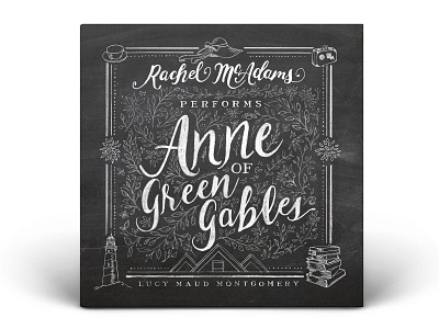 Anne of Green Gables audiobooks branding chalkboard illustration hand drawn type hand lettering typography