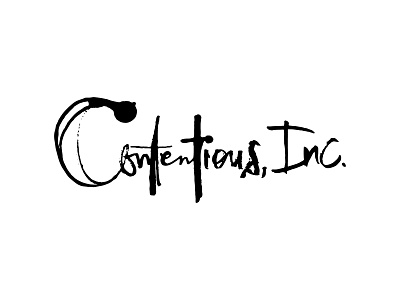 Contentious, Inc. Logo hand lettering logo typography