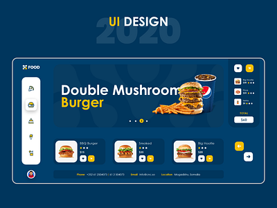 Web FOOD - UI Design branding creative design flatdesign graphic design icon illustration logo typography ui