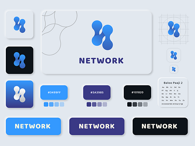 Network Logo Design branding creative design flatdesign graphic design icon network network logo typography vector