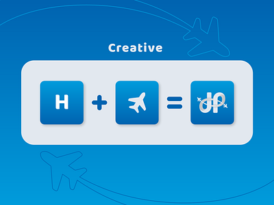 H+Airplane Logo Design branding creative creative design design graphic design icon logo
