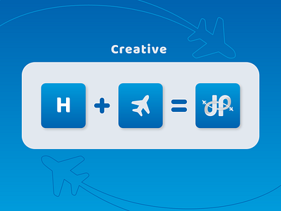 H+Airplane Logo Design