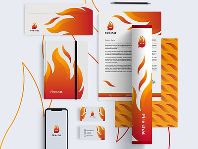 Fire Chat ( Mockups ) 2020 design branding bussines card cnc cnc.so creative design graphic design icon illustrator letterhead logo logo design mockup