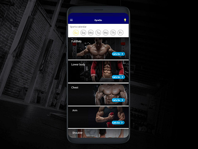 Gymgo app design fitness app ui workout app