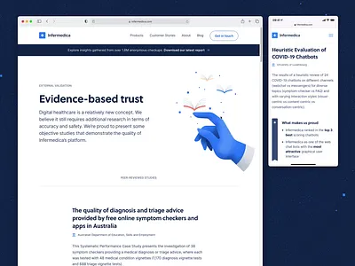 External Validation - Evidence Based Medicine ai artificial intelligence clients design digital health excellence health healthcare illu illustration landing page list medical medicine quality safety study testimonials validation website