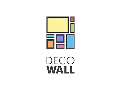 Decowall - online wall frame builder - logo colours custom decoration geometric home interior design logo logo design wall