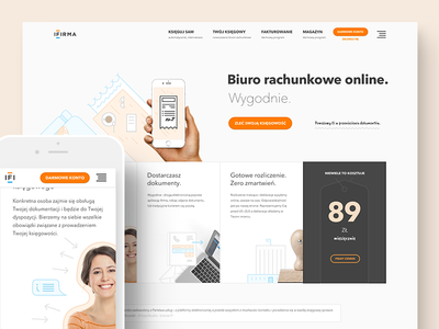 ifirma - accounting module about clean features illustration landing page mobile pricing product saas tour webdesign website
