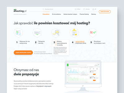 dhosting - price estimation page about clean features illustration landing page mobile pricing product rwd tour webdesign website