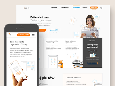 ifirma.pl - invoicing module about accounting app bookkeeping features invoice mobile pricing product product page saas website