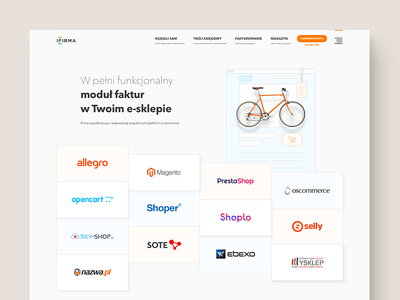 ifirma - e-commerce integrations about accounting bike e commerce features integration landing page product product page website