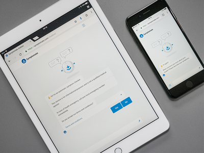 Symptomate Chatbot ai app artificial intelligence bot chat chatbot healthcare mobile symptom checker ui