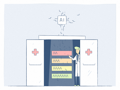 Artificial Intelligence in the Emergency Room ai artificial intelligence blog chatbot doctor emergency health healthcare hospital illustration patient