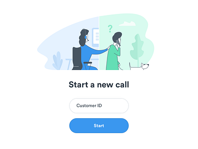 Call center platform - initial screen illustration