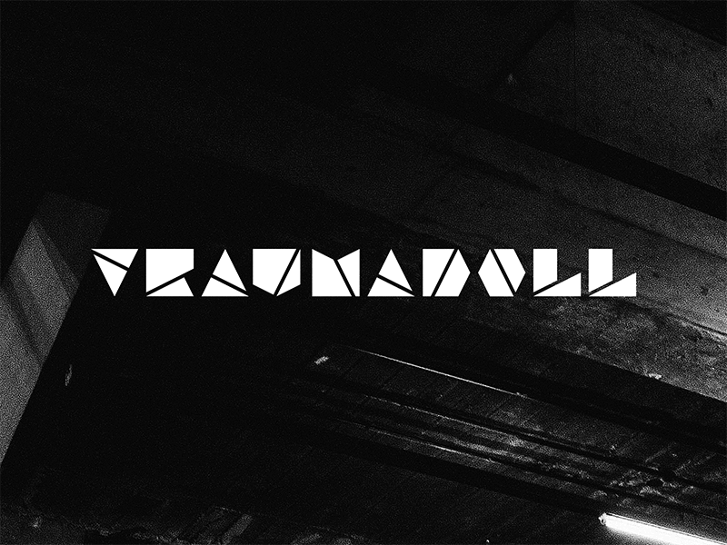 TRAUMADOLL - electro band identity band dark electro gothic identity industrial logo logo design music psychedelic raw techno texture typography