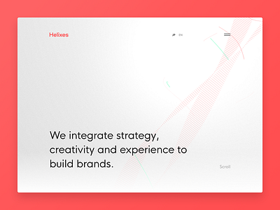 Helixes Inc. animation canvas clean helix webdesign website white