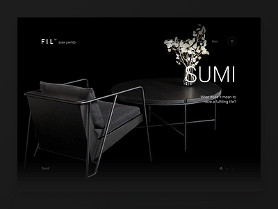 FIL - SUMI LIMITED animation black interior sumi ui webdesign website