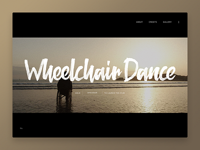 Wheelchair Dance animation black brush dark sound typography ui video webdesign website