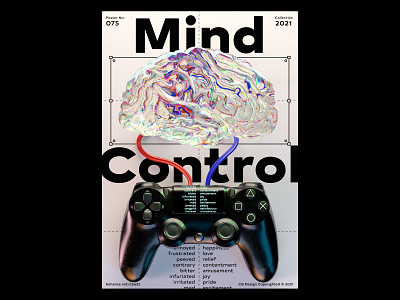 CB Design PC-075 3d abstract c4d c4dart cinema4d cinema4dart composition control graphic design layout mindcontrol motivation playstation poster posterdesign ps4 ps5 typography
