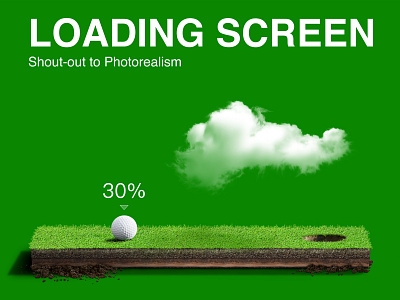 Golf Loading Screen app draft golf loading loading bar loading page photomanipulation realism ui
