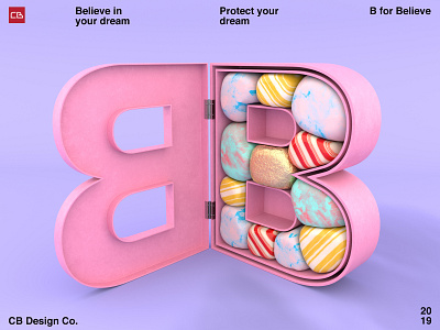 3d Letter B